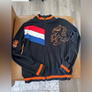 Badge Classics Holland Jacket Cotton Embroidered Size Medium Track Jacket